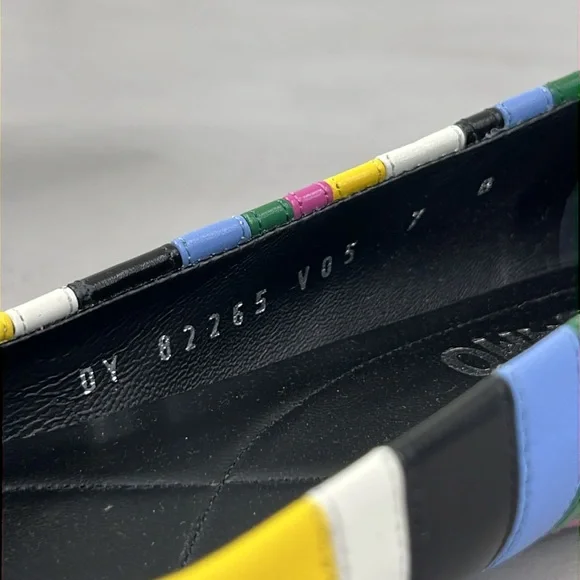 Salvatore Ferragamo Varina Rainbow Stripe Flats Bow Logo - Picture 8 of 13